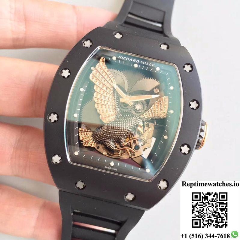 Richard Mille Rm023 Rose Gold Eagle Skeleton Dial-Rep Time Watches