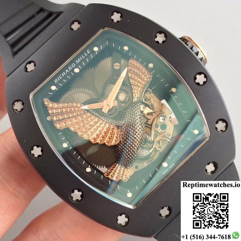 Richard Mille Rm023 Rose Gold Eagle Skeleton Dial-Rep Time Watches