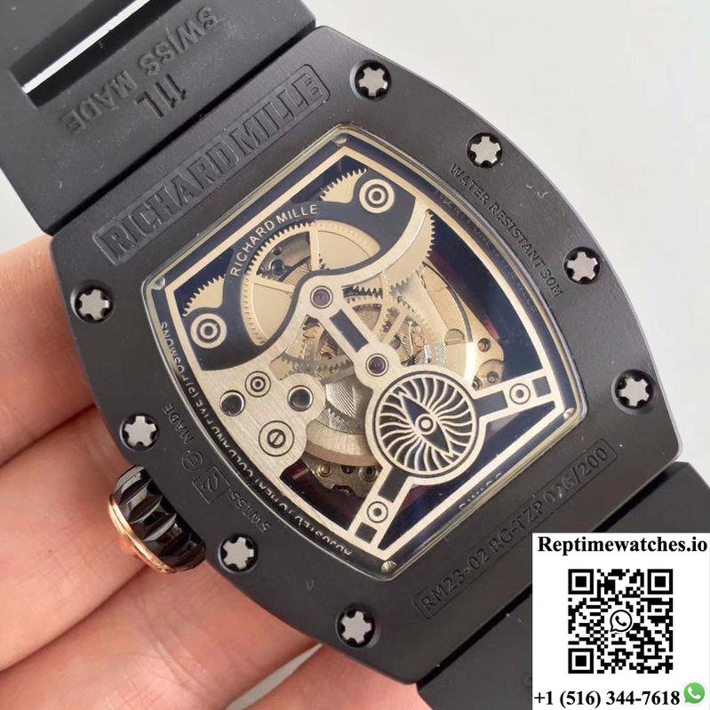 Richard Mille Rm023 Rose Gold Eagle Skeleton Dial-Rep Time Watches