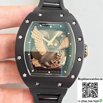 Richard Mille Rm023 Rose Gold Eagle Skeleton Dial-Rep Time Watches
