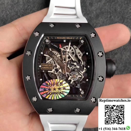 Richard Mille Rm035 Americas Kv Factory Black Ceramic-Rep Time Watches