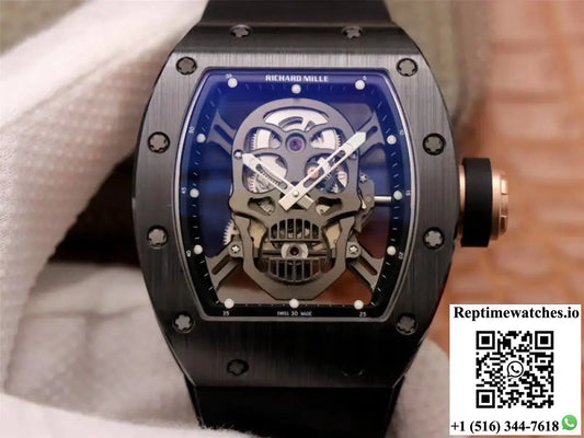 Richard Mille RM052-01 ZF Factory Black Ceramic Grey Skull Dial AI Factory