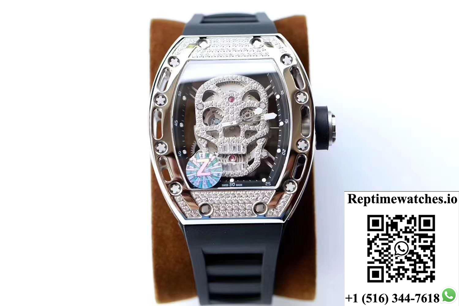 Richard Mille Rm052 Titanium Z Factory Diamond Skull Dial-Rep Time Watches