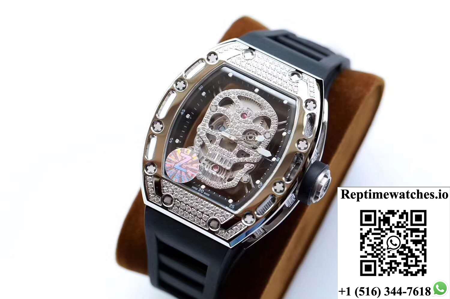 Richard Mille Rm052 Titanium Z Factory Diamond Skull Dial-Rep Time Watches