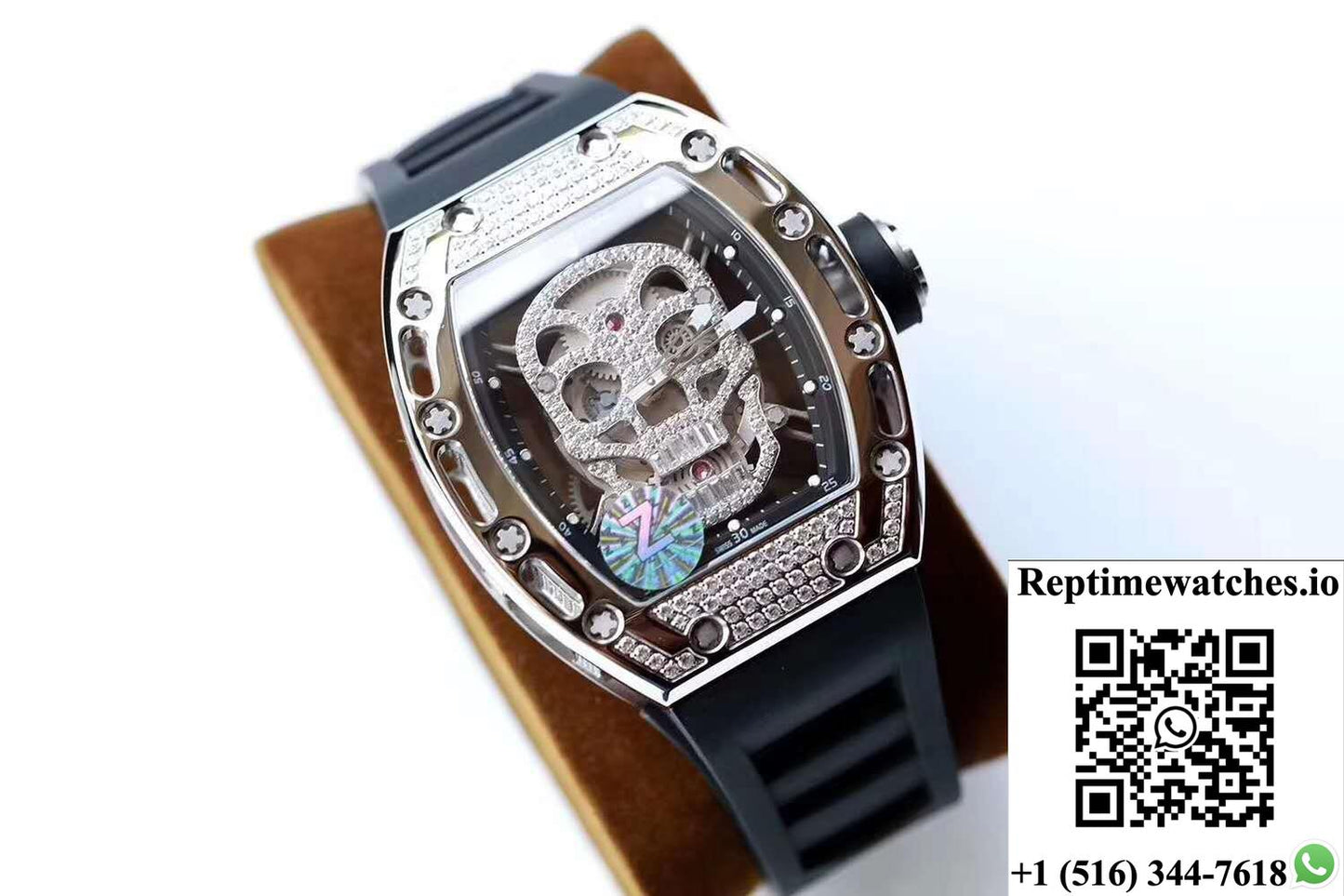 Richard Mille Rm052 Titanium Z Factory Diamond Skull Dial-Rep Time Watches