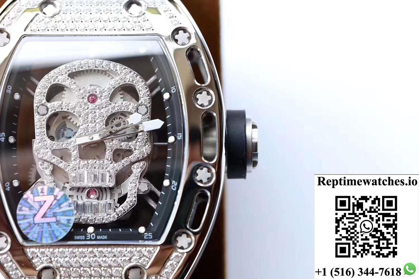 Richard Mille Rm052 Titanium Z Factory Diamond Skull Dial-Rep Time Watches