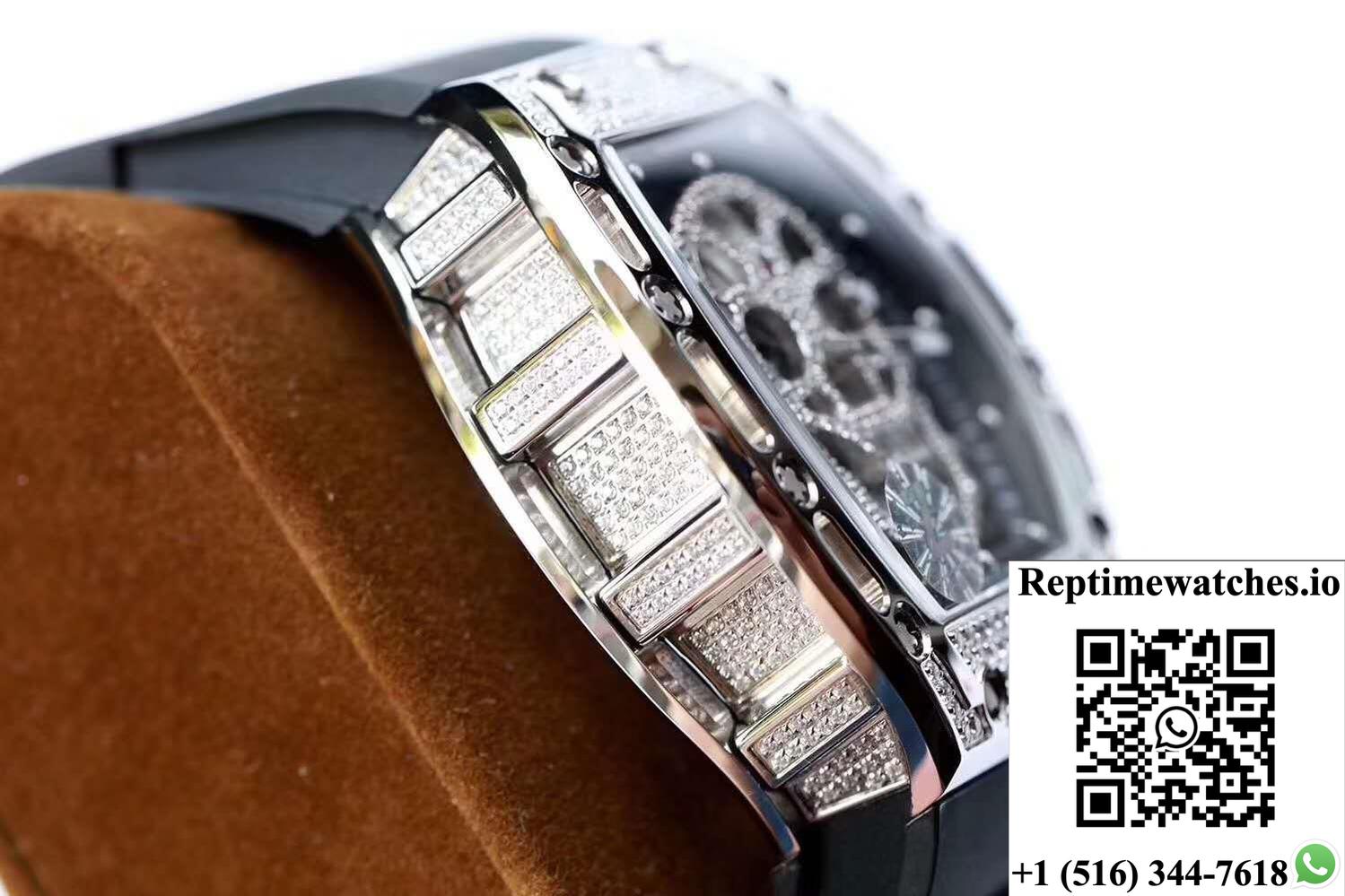 Richard Mille Rm052 Titanium Z Factory Diamond Skull Dial-Rep Time Watches