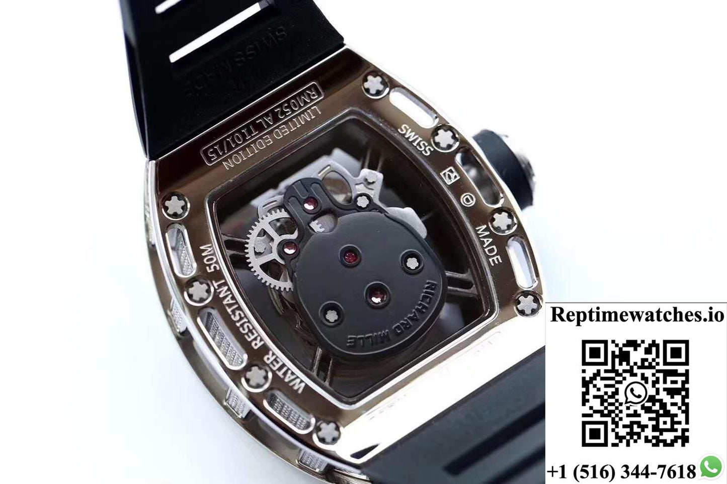 Richard Mille Rm052 Titanium Z Factory Diamond Skull Dial-Rep Time Watches