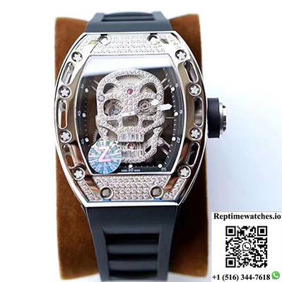 Richard Mille Rm052 Titanium Z Factory Diamond Skull Dial-Rep Time Watches