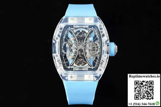 Richard Mille RM053-02 Tourbillon RM Factory Blue Rubber Strap - Watches