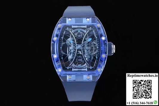 Richard Mille RM053-02 Tourbillon RM Factory Blue Skeleton Dial - Watches