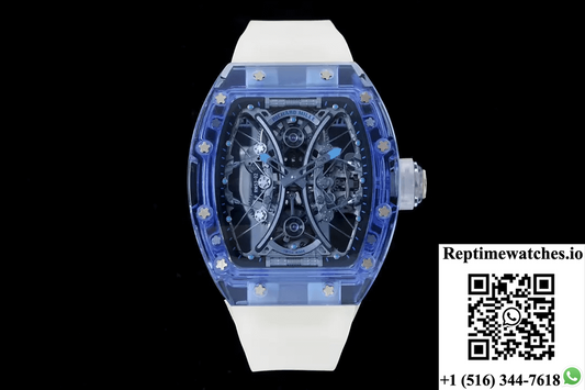 Richard Mille Rm053-02 Tourbillon Rm Factory Blue Transparent Case-Rep Time Watches