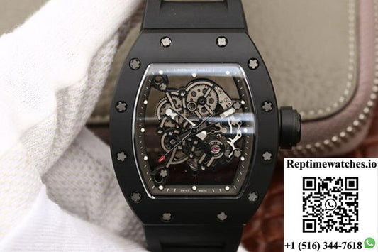 Richard Mille Rm055 Kv Factory Ceramics Black Strap-Rep Time Watches