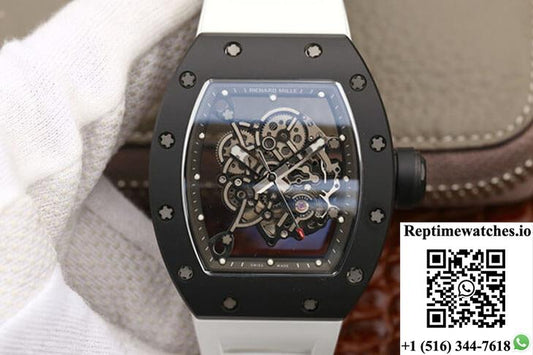 Richard Mille Rm055 Kv Factory Ceramics White Strap-Rep Time Watches