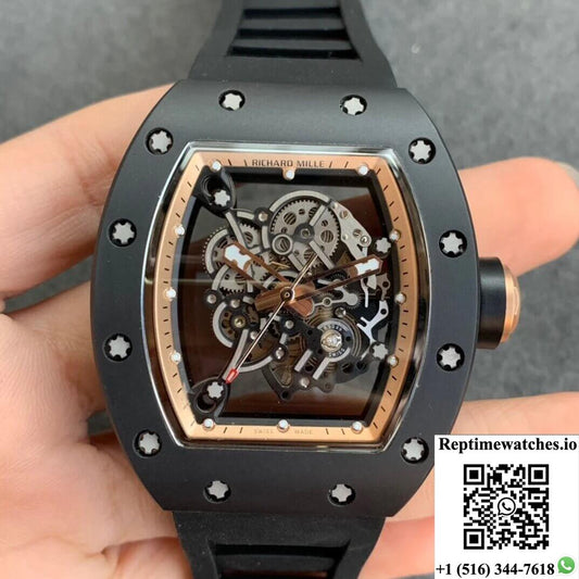Richard Mille Rm055 Kv Factory V2 Black Ceramic-Rep Time Watches