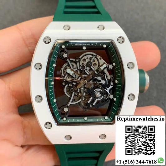 Richard Mille RM055 Kv Factory V2 Green Rubber Strap Product Photo 1