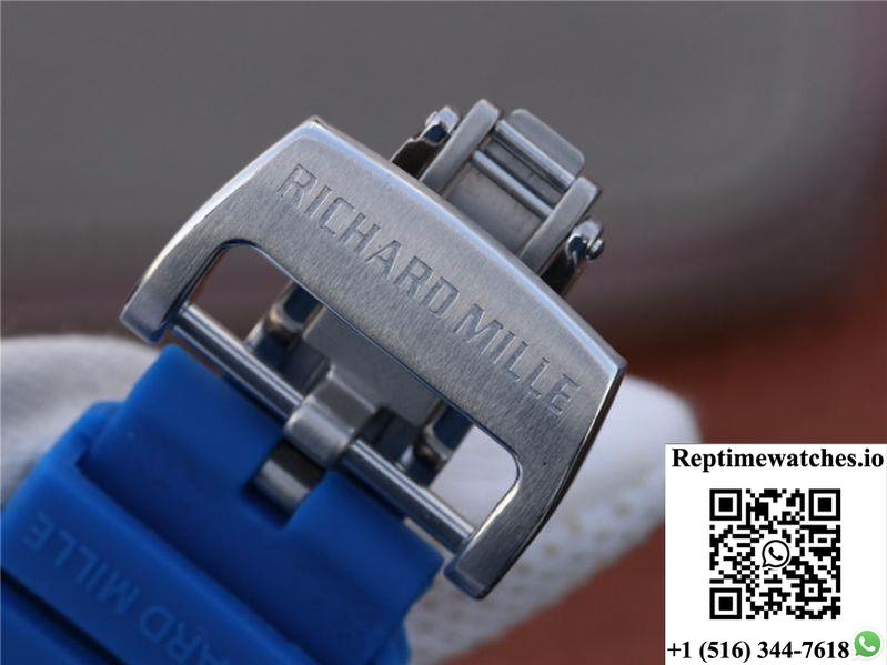 Richard Mille Rm055 Kv Factory White Ceramic Blue Hollow Dial-Rep Time Watches