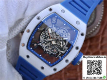 Richard Mille RM055 KV Factory White Ceramic Blue Hollow Dial - Watches