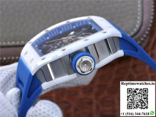 Richard Mille RM055 KV Factory White Ceramic Blue Hollow Dial - Watches