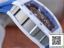 Richard Mille RM055 KV Factory White Ceramic Blue Hollow Dial - Watches