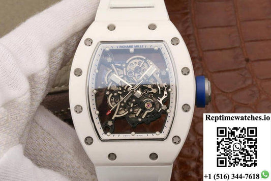 Richard Mille Rm055 Kv Factory White Ceramic Case-Rep Time Watches