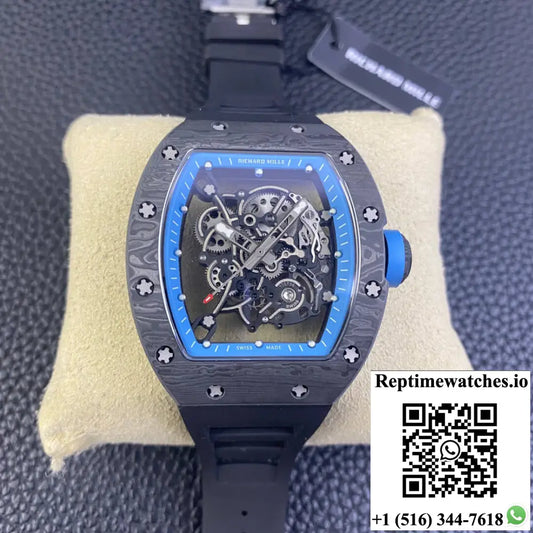 Richard Mille RM055 NTPT BBR Factory Black Strap - Watches