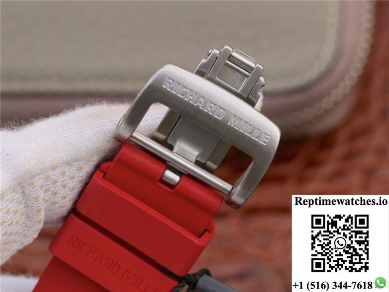 Richard Mille Rm055 Red Strap Kv Factory Skeleton Dial-Rep Time Watches
