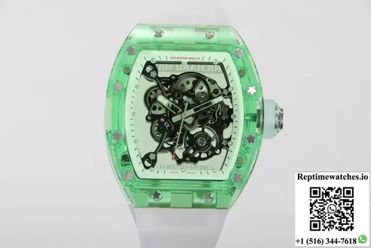 Richard Mille RM055 RM Factory Green Skeleton Dial - Watches
