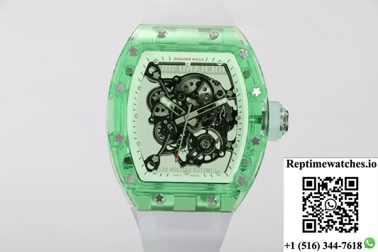 Richard Mille Rm055 Rm Factory Green Skeleton Dial-Rep Time Watches