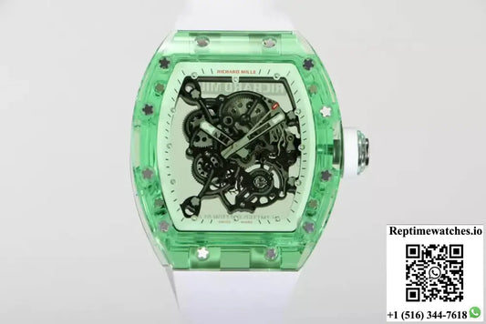 Richard Mille RM055 RM Factory Green Transparent Case - Watches