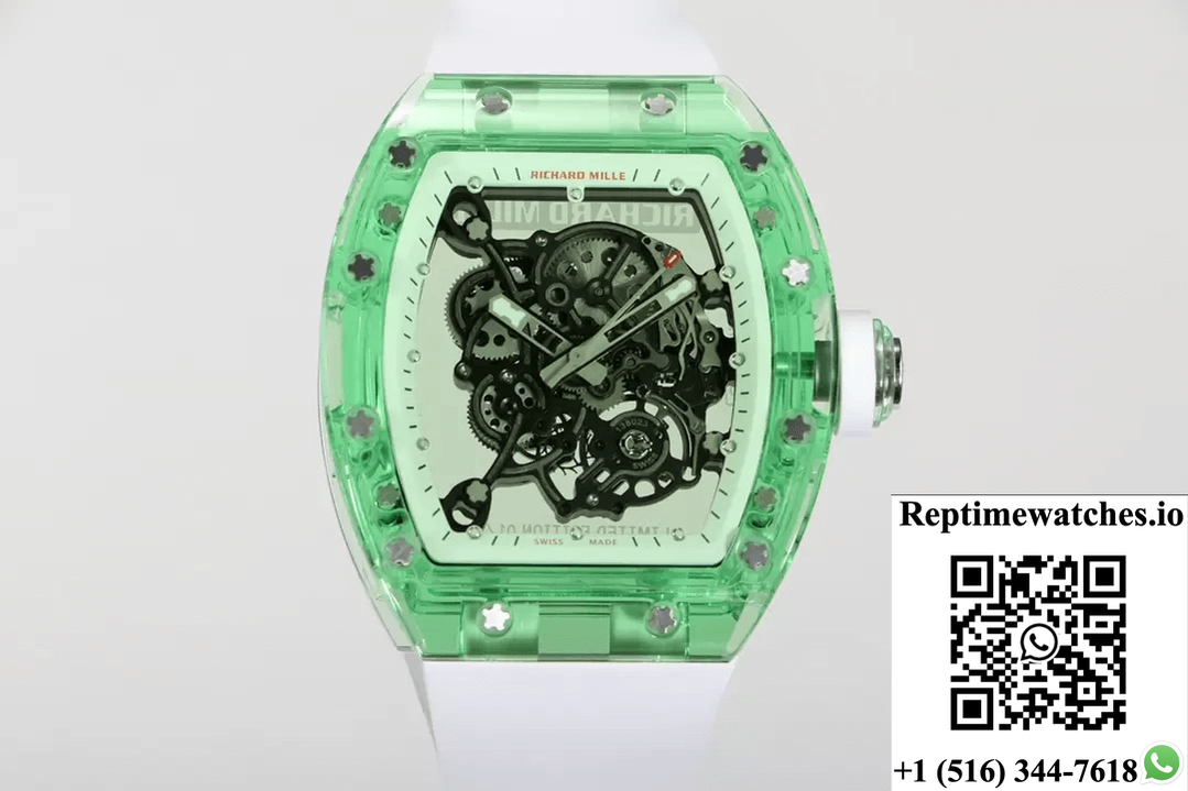 Richard Mille Rm055 Rm Factory Green Transparent Case-Rep Time Watches
