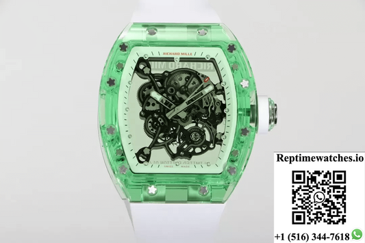 Richard Mille Rm055 Rm Factory Green Transparent Case-Rep Time Watches