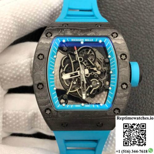 Richard Mille Rm055 Zf Factory Blue Rubber Strap-Rep Time Watches