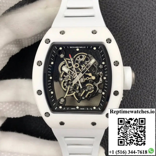 Richard Mille RM055 ZF Factory White Ceramic - Watches