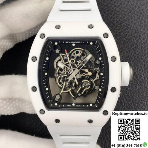 Richard Mille Rm055 Zf Factory White Ceramic-Rep Time Watches