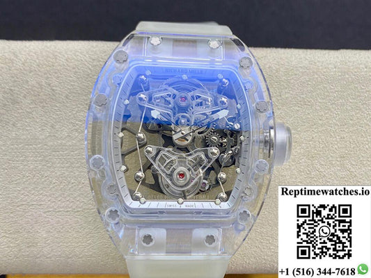 Richard Mille Rm056 Tourbillon Eur Factory White Transparent Strap-Rep Time Watches