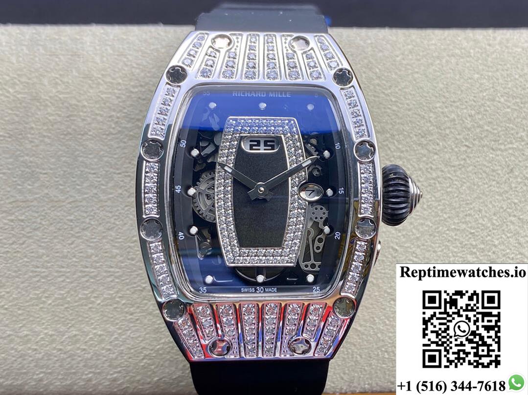 Richard Mille Rm07-01 Rm Factory Black Rubber Strap-Rep Time Watches
