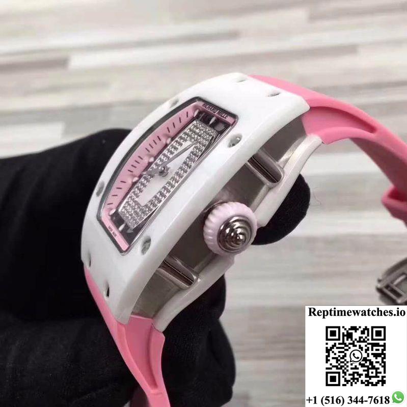 Richard Mille Rm07 Ladies Pink Dial With Diamonds-Rep Time Watches