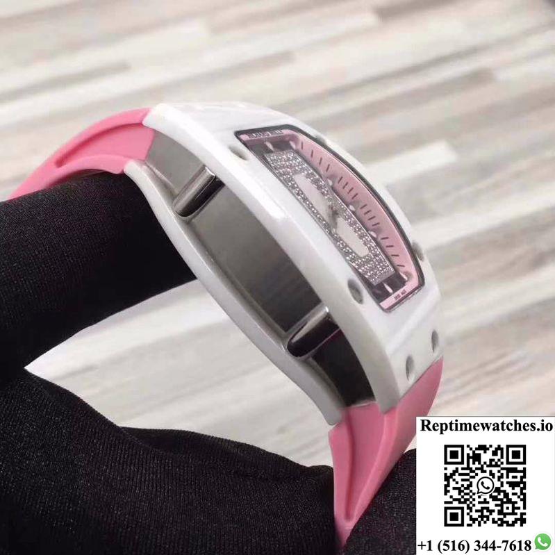 Richard Mille Rm07 Ladies Pink Dial With Diamonds-Rep Time Watches