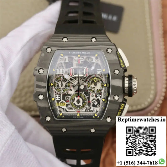 Richard Mille RM11-03 KV Factory Black Carbon Fiber Case AF Factory