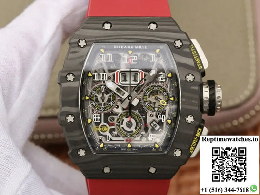 Richard Mille RM11-03 KV Factory Carbon Fiber Red Strap AF Factory