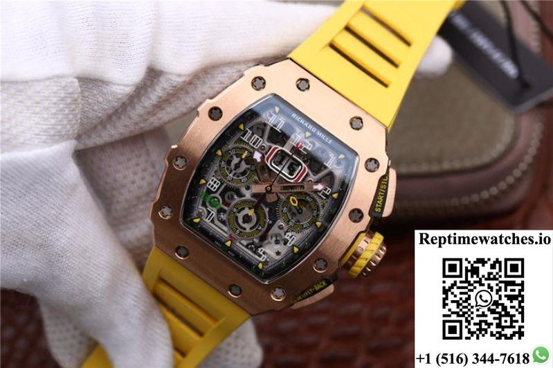 Richard Mille Rm11-03 Kv Factory Rose Gold Skeleton Dial-Rep Time Watches