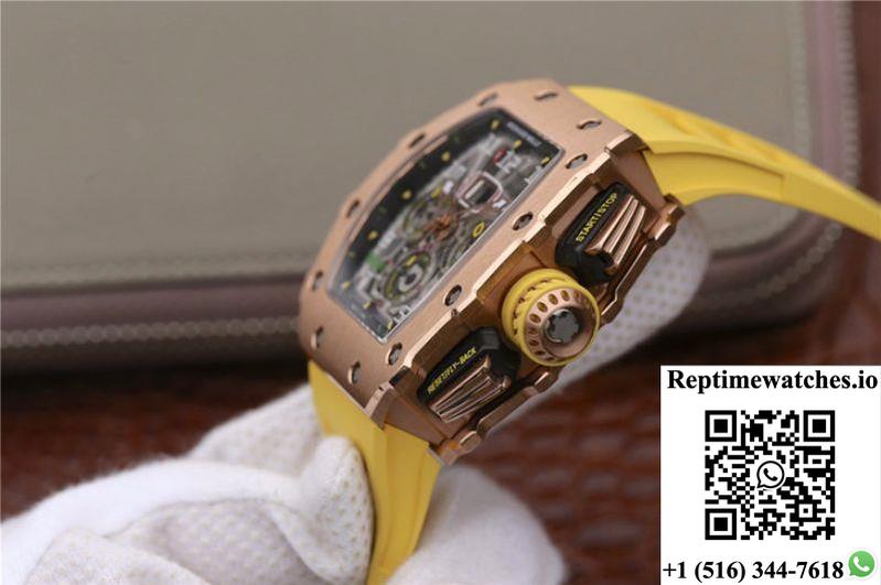 Richard Mille Rm11-03 Kv Factory Rose Gold Skeleton Dial-Rep Time Watches