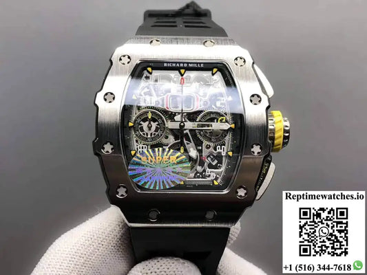 Richard Mille RM11-03 KV Factory Titanium Case Rubber Strap - Watches