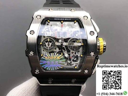 Richard Mille Rm11-03 Kv Factory Titanium Case Rubber Strap-Rep Time Watches