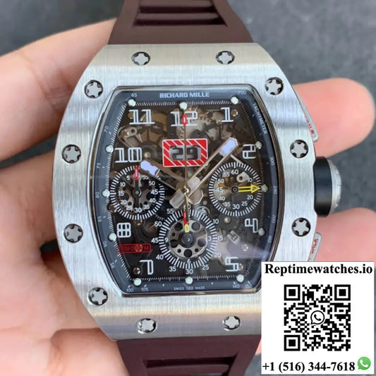 Richard Mille RM11 KV Factory Titanium Brown Strap AF Factory