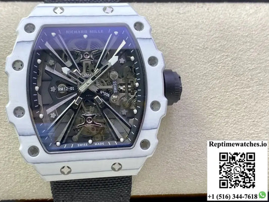 Richard Mille RM12-01 Tourbillon RM Factory White Carbon Fiber Case - Watches
