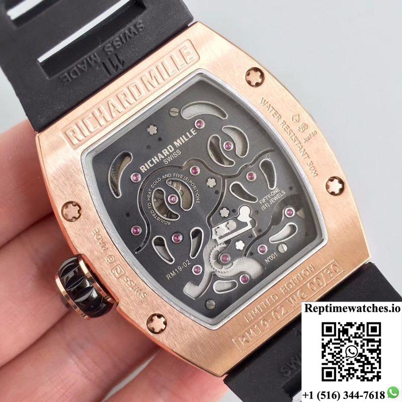 Richard Mille Rm19-02 Kv Factory Tourbillon Fleur Magnolia Dial-Rep Time Watches