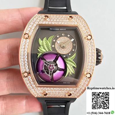 Richard Mille Rm19-02 Kv Factory Tourbillon Fleur Magnolia Dial-Rep Time Watches
