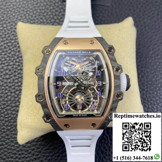 Richard Mille RM21-01 RM Factory Tourbillon Carbon Fiber Bezel - Watches